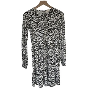 Crewcuts J.Crew Girls Leopard Print Dress With Ruffle Trim Longsleeve Size XL  - Picture 1 of 5