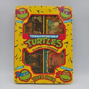 Juego de tarjetas Teenage Mutant Ninja Turtles 1989 TMNT Tote Pack Topps falta 1 usado en excelente estado - Imagen 1 de 15