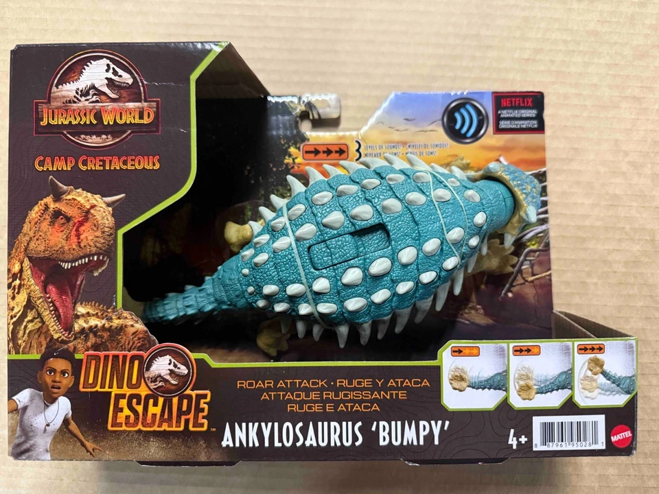 Экшн-фигурка ЮРСКОГО МИРА Camp Cretaceous Roar Attack Ankylosaurus Bumpy НОВАЯ - Изображение 1 из 1