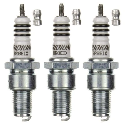 3X Ngk Iridium Bougie D'Allumage BR8EIX 5044 M14 X 1,25 X 19 Mm SW21 - Photo 1/3
