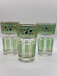 ANTIQUE GLASS 3 X CHAMPAGNE TUMBLERS - SHANGHAI CHINA - SET Of 3 - Picture 1 of 14