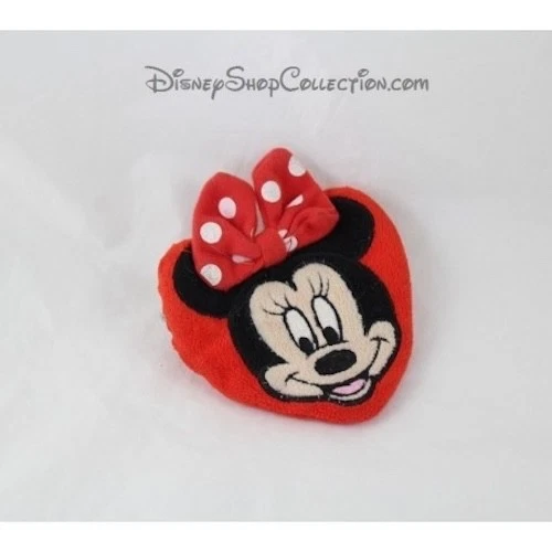 Peluche porte monnaie Minnie DISNEY TEEPEE coeur rouge noir 12 cm (VI-4260) - Photo 1/1