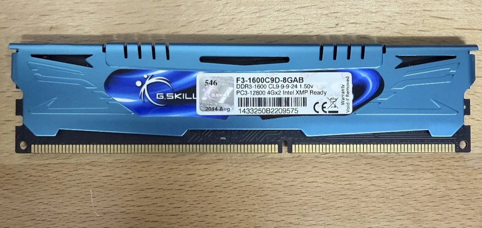 G.Skill RipJaws X 4GB DDR3 F3-1600C9D-4GXM PC3-12800 CL9 Desktop RAM - Image 1 of 1