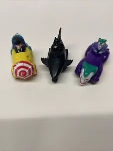 McDonalds Batman Batmobile The Joker Penguin in Coupe 1991 1993 DC Comics Lot - Picture 1 of 9