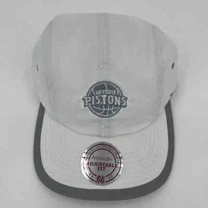 Mitchell & Ness Strapback Hat Adult Size White Detroit Pistons NBA Basketball - Picture 1 of 12