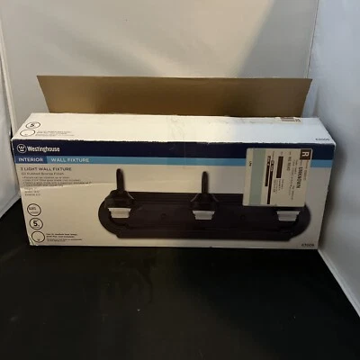 Westinghouse 6343400 Iron Hill Three-Light Wall Fixture,Oil Rubbed Bronze Finish - Image 1 of 4