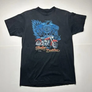 Vintage Harley-Davidson Motorcycles T-Shirt 1991 3D Emblem Fort Worth TX Sz L - Picture 1 of 6