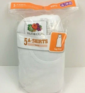 Fruit of The Loom Boys A-Shirts Size XL 18-20 White Sealed Package - Picture 1 of 3