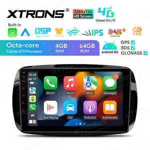 4G CarPlay Android 8Core 64GB Car Stereo GPS Radio 9" IPS For Smart Fortwo 15-18 - Picture 1 of 12