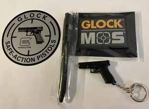 Shot Show 2023 Glock MOS Morale Patch Gun 17 Keychain Key ring Pen Sticker Lot - Picture 1 of 4