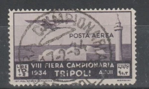 1934 LIBIA OTTAVA 8 FIERA DI TRIPOLI POSTA AEREA L. 10+2 USATO MF93251 - Imagen 1 de 1