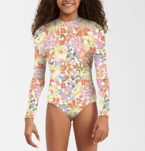 NWT Little girl’s Billabong Windsong Long Sleeve Surfsuit Rash Guard Size 4 - Picture 1 of 10