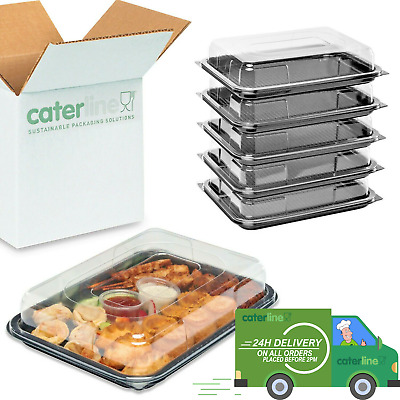 15 X Small Reusable Plastic Catering Platters/Trays & Lids- Sandwiches, Buffets  • 24.30£