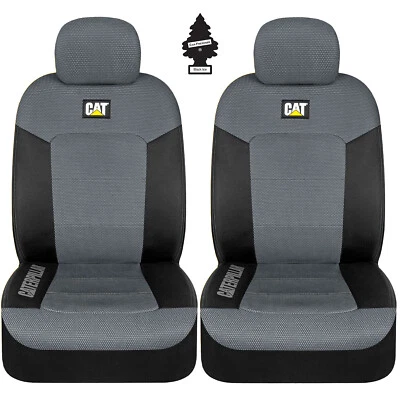 ⭐️⭐️⭐️⭐️⭐️New Caterpillar Car Truck Front Seat Covers Set Black Grey For Mazda - Image 1 of 4