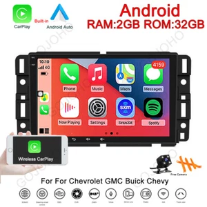 Carplay For GMC Yukon Chevy Silverado Sierra Android 13 Car Stereo Radio BT Navi - Picture 1 of 21