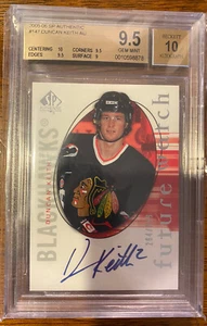 2005-06 UD SP Authentic Future Watch Auto /999 Rookie RC Duncan Keith BGS 9,5/10 - Bild 1 von 2