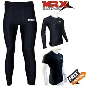 Man's Compression Base Layer Workout Shirt Top Legging Running Training GYM - Picture 1 of 36