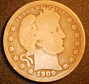 1909 O Barber Quarter Semi key date SN100612 - Picture 1 of 2