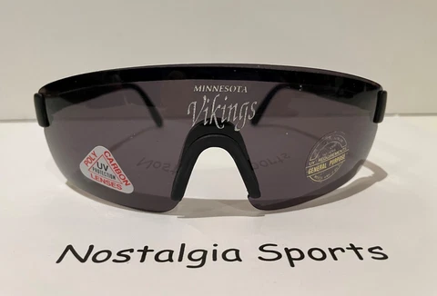 Vintage 90s MINNESOTA VIKINGS SUNGLASSES *IMPRINTED NAME* No Decal NEW Old Stock Cover