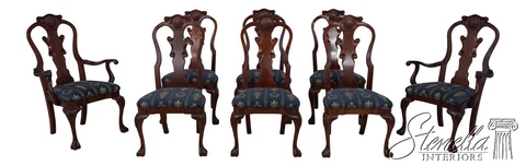 L60499EC: Set of 8 STATESVILLE Philadelphia Style Mahogany Dining Chairs Cover