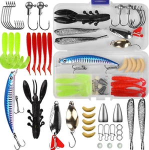 Fishing Lures Tackle Bait Kit Set-Comprehensive for Trout Bass Salmon Includes P - Picture 1 of 7