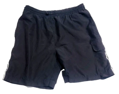 Vintage Wilson Cargo Drawstring Black Zipper Pocket Running Shorts Men's Large - Image 1 of 4