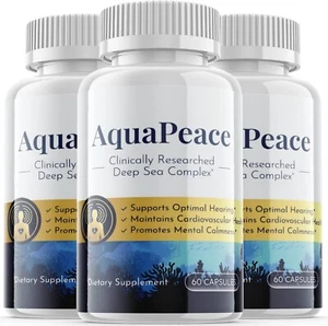 3 Pack- Aqua Peace Support Supplement Pills - Deep Sea Complex Formula-180 Pills - Picture 1 of 3