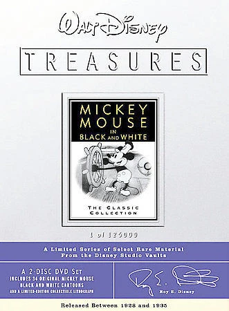 Walt Disney Treasures: Mickey Mouse in Black and White (DVD, 2002, 2-Disc Set, Collectable Tin Case Limited)
