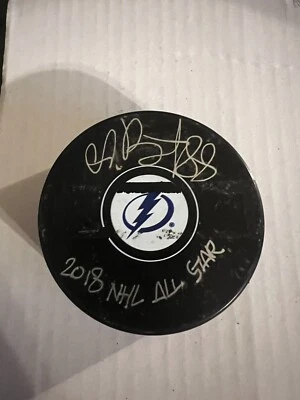 Andrei Vasilevskiy Autographed Signed 2018 NHL All Star Puck Lightning JSA COA - Image 1 of 3
