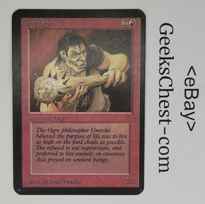 MTG - Gray Ogre - ALPHA - Red - LP/MP - Vintage - GeeksChest - Image 1 of 3