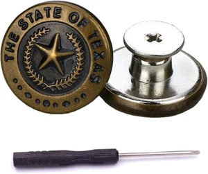 Jeans Knöpfe Ersatz, sofort ohne Nähen Knöpfe für Hosen mit Werkzeug, 17 mm - Bild 1 von 5