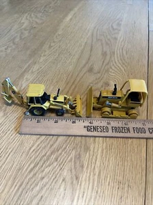 John Deere Rubber Tire Backhoe & Bull Dozer. lot of Two (2) Ertl - Picture 1 of 7