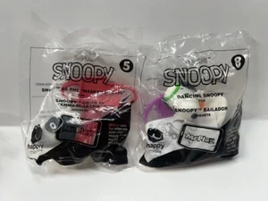 SEALED Vintage Peanuts Snoopy McDonalds Toy Figurine #5 #8 Masked Marvel Dancing - Picture 1 of 4