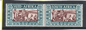 Sudáfrica 1938 Voortrekker Centenary 1.1/2d + 1.1/2d sg 78 Muy bueno como nuevo - Imagen 1 de 2