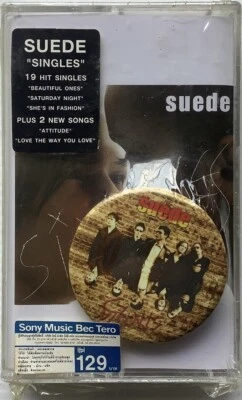 Suede Singles Original Thailand Edition Cassette  + Pin Badge Seal - Image 1 of 2