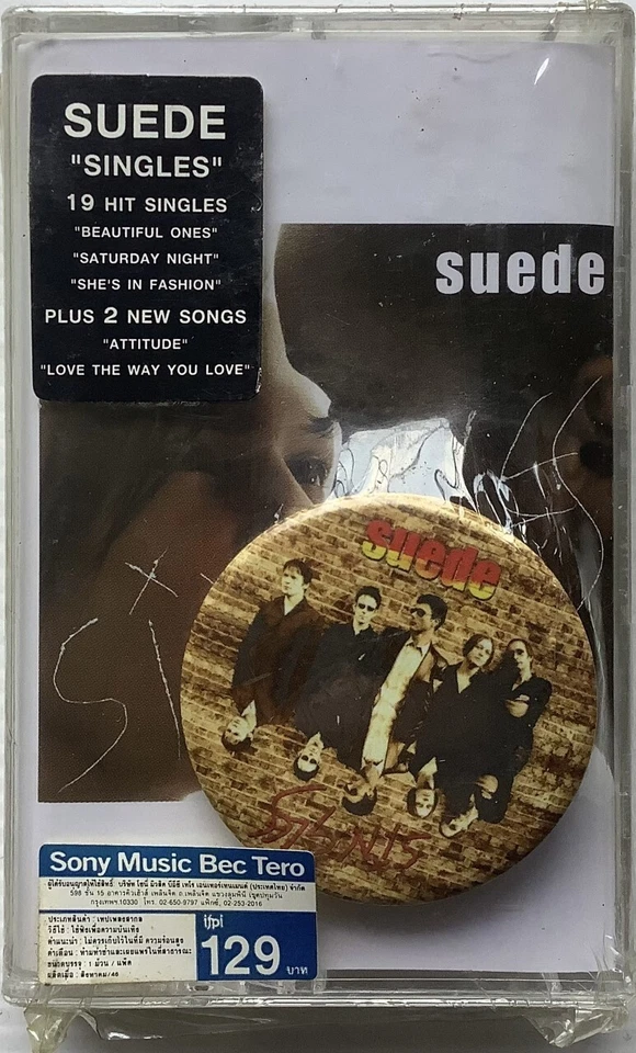 Suede Singles Original Thailand Edition Cassette  + Pin Badge Seal - Image 1 of 2