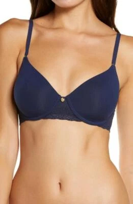 Natori Bliss Perfection Underwire Contour Bra in Midnight Navy Size 36D - Image 1 of 4