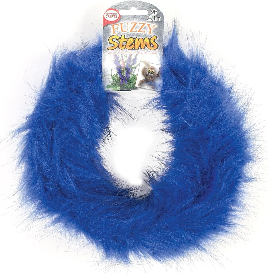 Royal Blue Fuzzy Craft Stems 9 Feet - Image 1 of 1