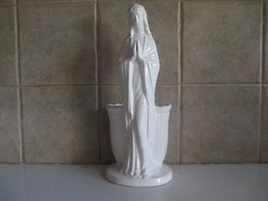 FIGURA PLANTADORA DE COLECCIÓN BLANCA 11" DE ALTO ORANDO BENDITA VIRGEN MARY-JAPÓN RELPO #5780 - Imagen 1 de 10