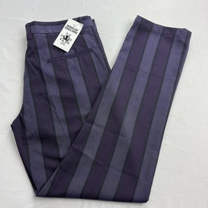 Madcap England Trousers Mens W32 L31 Trousers Striped 60s 70s Mod Disco Slim - Picture 1 of 19