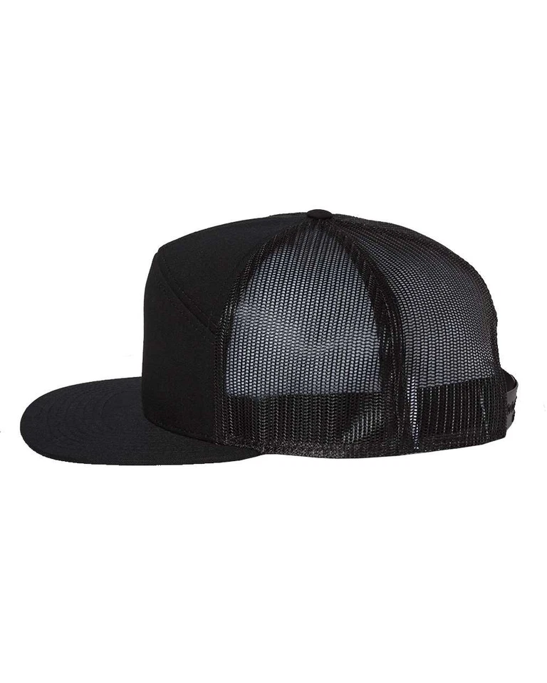 Richardson 7 Panel Trucker Cap - Black