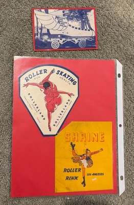 Capitola Mellow Moon Roller Rink Salem Rollerland Shrine skate rink decal lot 4 - Image 1 of 2