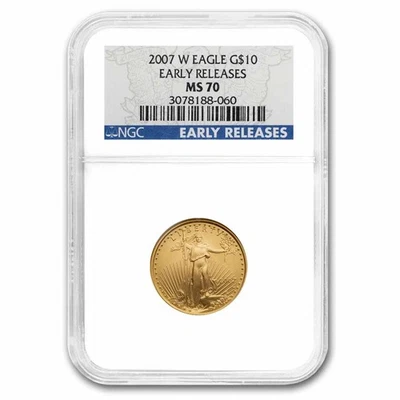 2007-W 1/4 oz Burnished Gold Eagle MS/SP-70 NGC (Early Release) - Image 1 of 3