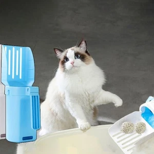 Cuchara de arena portátil desmontable para gatos caja de arena para gatos herramienta de limpieza suministros para mascotas - Imagen 1 de 14
