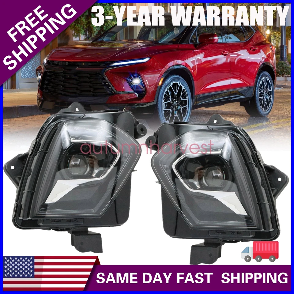 Pair Headlights For 2023-2024 Chevrolet Chevy Blazer LED Projector Headlamps L+R - Image 1 of 4
