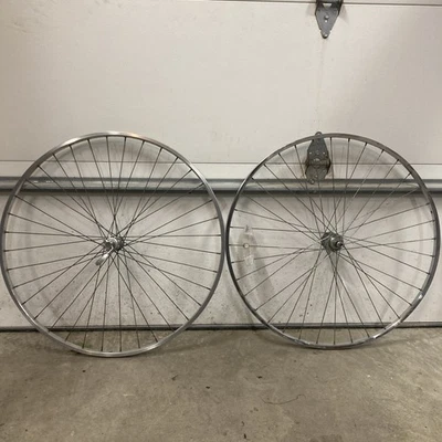 Araya/Wienman Vintage 27" Road Bike WheelSet 126/100 Silver  - Image 1 of 4