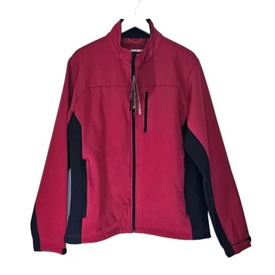 Hawke Co Red Softshell Performance Fleece Lined Jacket Water Resistant Large NWT - Image 1 of 4