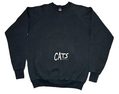 Sudadera Pullover Vintage Años 80 CATS Musical Broadway 1981 Cuello Redondo XL Leer* Foto 1 de 4