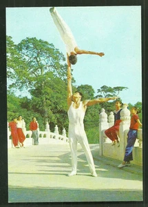 2 Gymnasts Men One-Arm Handstand Circus China 60s - Picture 1 of 1