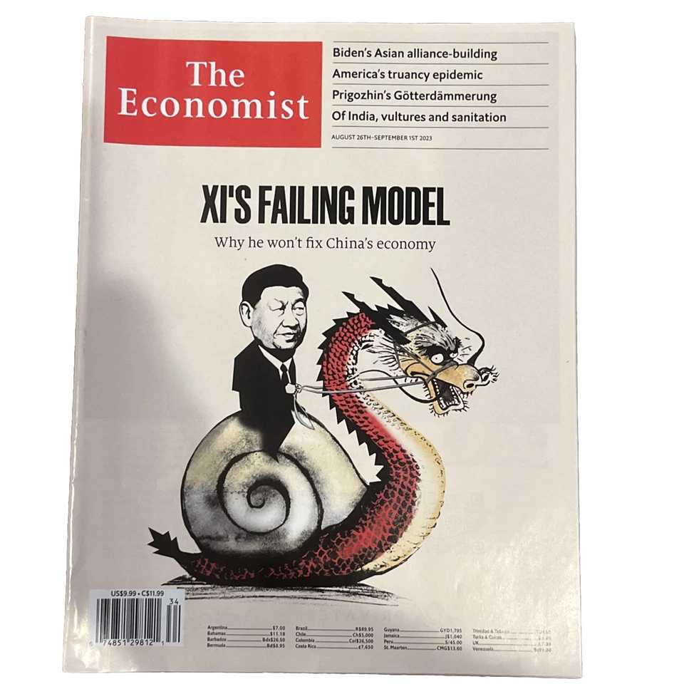 The ECONOMIST MAGAZINE XI JINPING'S FAILING MODEL THE AUG 26 2023 CHINA - Image 1 of 1